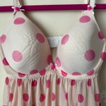 Betsey Johnson pink polka dot lingerie bra Top Photo 1