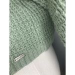 Hollister  Women’s Size Small Sweater Cropped Green Waffle Knit Photo 3