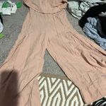 Selfie Leslie  STRAPLESS WIDE LEG JUMPSUIT NUDE PINK Small Photo 1