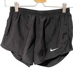 Nike Womens XS Black Dri Fit Running Shorts With Built In Brief Athletic Photo 0