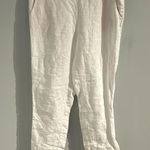 J. Jill‎ Love Linen Pull On Pants White Size M Photo 0