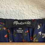 Madewell Silk Stanza Ruffle-Hem Top in Moonless Floral Size XS Photo 3