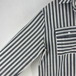 Coco + Carmen Lightweight Cotton Blend Oversized Striped Button Front Tunic Top Photo 3
