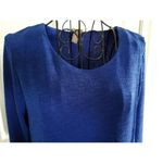 Chico's Tunic Top Long Sleeve Scoop Neck Layered Look Knit Sweater Blue Size 0 Photo 3