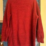 Lands' End  Red Knit Sweater Mock Neck Size‎ M Fall Winter Photo 6
