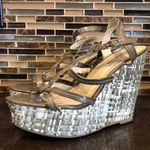 Steve Madden  Maddi woven Strappy straw wedges sandals‎ Women’s Size 10 Photo 2