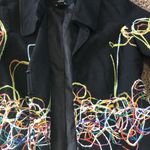 Trenz Petite Wool 90’s Bolero Jacket Fun Yarn Tangles Medium Black Size undefined Photo 4