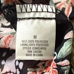 Francesca’s women’s size medium floral elastic waist and arms dressy casual NWT Black Photo 7