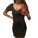 Missguided  black short puffy mesh sleeve mini dress Photo 0