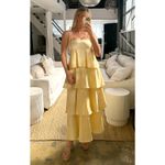 Show Me Your Mumu  Meet Cute Dress in Pale Yellow Taffeta M NWT Photo 3