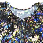 Parker Womens Genuine Silk Blouson Dress Floral Print Puffed Long Sleeves Small Photo 2