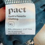 Pact  V-Neck Midi Dress Organic Cotton Dark Teal Blue Floral Size XL Photo 5