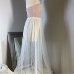 White Fox Boutique sheer Polka Dot maxi Dress in cream and White Photo 10