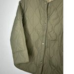 Commense Lightweight Quilted Button Front Jacket S NWT Green Photo 3