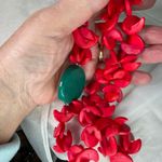 Artisan Vibrant tropical necklace watermelon tiki vacation tagua nuts Photo 4