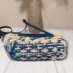 Universal Threads Universal Thread Striped Woven Boho Crossbody Bag with a blue vegan leather flap Photo 3