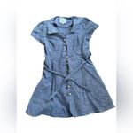 Modcloth Bea & Dot  Field Day Tie Back Dress Chambray Navy Button-Down Large Photo 1