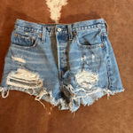 Levi's  light washed 501 cut off distressed short  size 27 Button fly  Photo 0