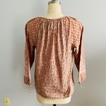 Lucky Brand Printed Vivienne Top- Tan Multi- Size Medium- NWT Photo 6