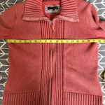 Cotton Ginny Coral Cotton Knit Zip Up Cardigan Sweater Small Orange Photo 8