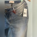 Driftwood NWT  Denim Flare Jeans with Floral Accents Size 30 Photo 1