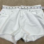 Denim & Co Denim Co. White Jean Shorts Raw Hem Summer 100% Cotton Women Size 0 Photo 3