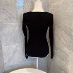 H&M  black ribbed knit sweetheart neckline top/sweater, size small Photo 4