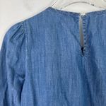 J.Crew  Factory Chambray Puff-Sleeve Top in Cotton-Tencel Blue Size XS EUC A875 Photo 8