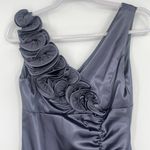 Betsy and Adam Y2K  Satin Cocktail Dress Sz 6 USA Rosette Ruched Whimsigoth Wedding Photo 1