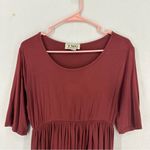 Tmg  1/2 Sleeve Midi Casual Dress Womens XL Red Photo 1
