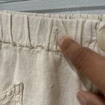Free People Revolve Tomboy Linen Shorts Size S Color is Cream Oversized Photo 3