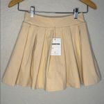 NEW Agent84 Buttersoft Skort Mini Skirt Dew Beige Nude Pleated Sporty Tennis Tan Photo 4