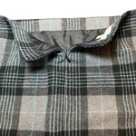 Talbots  Plaid Mini Skirt Womens Size 8 Black Gray Wool‎ Blend Photo 6