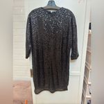Aidan Mattox  Star Sequin Cocktail Shift Dress Black & White mini dress Photo 5