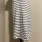 EUC Air Waves Grey and White Striped T Shirt Dress Floral Skull Graphic size XL Gray Photo 2