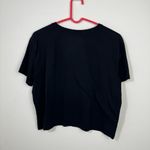 KISS Embroidered flowers logo Cropped T Shirt Size S, M Black Photo 1