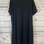 Susan Graver  black midi poly rayon size 2X dress Photo 0
