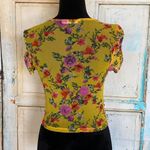 Heart and Hips Women Short sleeveless Ruched Drawstring Mesh Crop Top Size L Photo 1