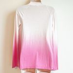 EXPRESS Ombré Open Long Sleeve Lightweight Cotton Cardigan Pink Small Stretchy Photo 2