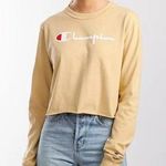 Champion  Long-Sleeve Boyfriend Cropped Tee Photo 0