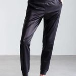 Commando  Women’s Faux Leather Jogger Pants Size XS in Black Photo 0