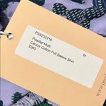 Pearl By Lela Rose Cactus Cotton Full Sleeve Shirt Size Medium NWT Purple Photo 10