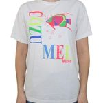 Vintage 90s Cozumel Mexico Neon Fish Shirt White Photo 0