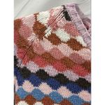 Cousin‎ Johnny V Neck Sweater Striped Diamond Pattern Cotton Blend Vintage Large Pink Photo 3