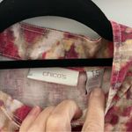 Chico's Women's Pink Lolla Rossa Linen Blend Short Sleeve Button Front Jacket S Photo 4