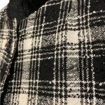 Preston & York Black White Sparkly Wool Tweed Plaid Long Sleeve Button Up Coat Photo 1
