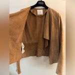 Mango MNG  Genuine Brown Suede Jacket Small Photo 5