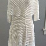 Mesh‎ Lace dress Size Large Assymetric hemline White Photo 0