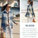 J. McLaughlin  Hester Jacket Blue Cream Sz XS Photo 1