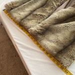 Fenn Wright Manson vest faux fur open front fold down collar lined size large Photo 4